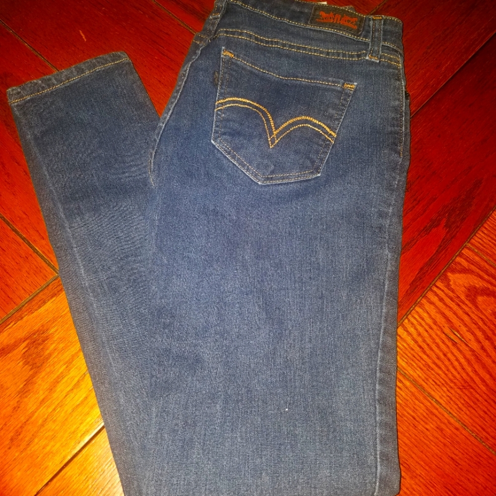 Ladies Levi's 535 Legging Denim Jeans Dark finish Sz 7M - Picture 1 of 6
